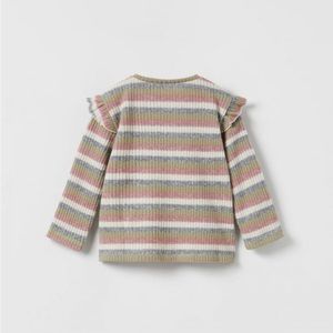 Zara long sleeve ruffle shirt